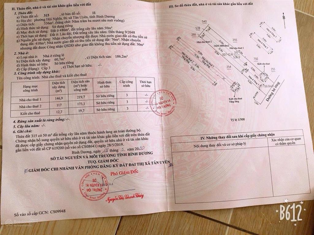 Ngân hàng thanh lý nhà ở & 16 căn phòng trọ tại bình dương (nay là phường bình cơ, tp hồ chí minh)