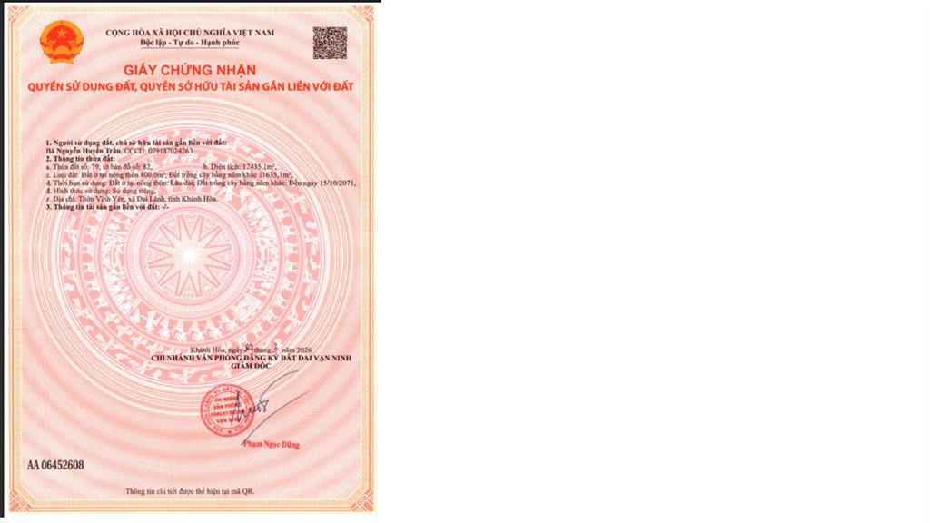 Bán đất tại thửa đất số 79, vĩnh yên, 3 triệu vnd/m2, tổng 12.435 m2  thổ cư 800 m2