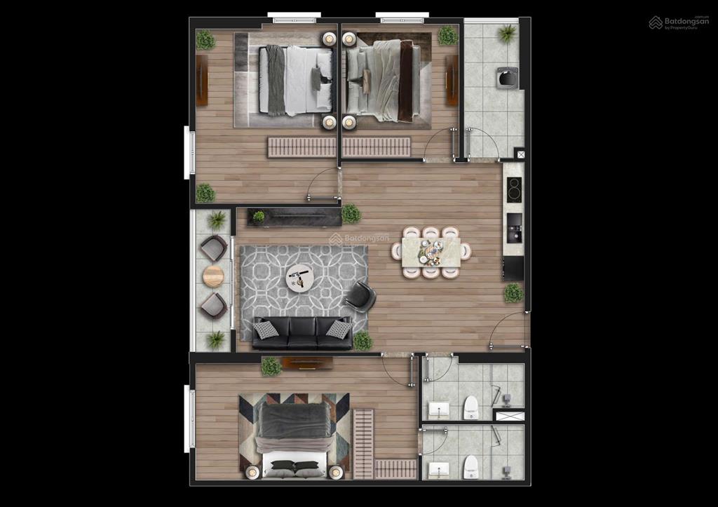 Bán căn 2 ngủ 2 wc chung cư hausman 0985 999 ***