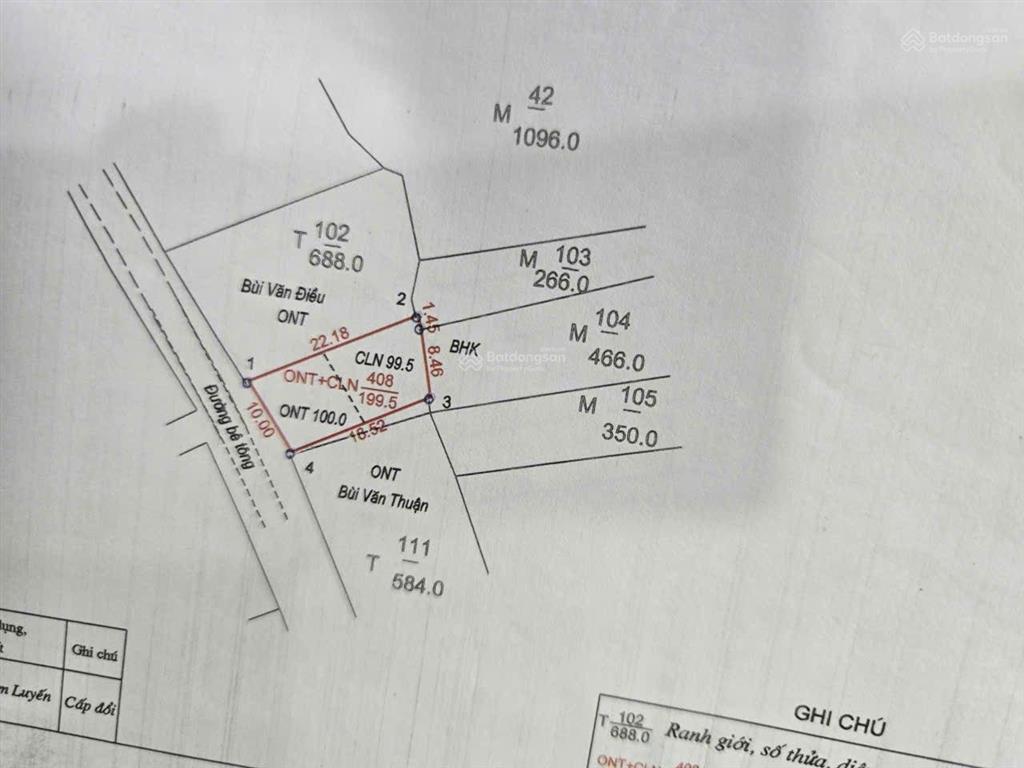 Lô 199,5m2 ở liên sơn, phú thọ mặt đường liên thôn, mặt tiền 10m. tách đc 2, giá tốt 1,6 tỷ