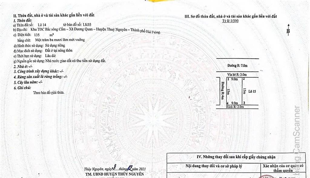 Tái định cư áp tràn 135m2 mặt tiền 9m đường rộng 13m. giá 5,5 tỷ