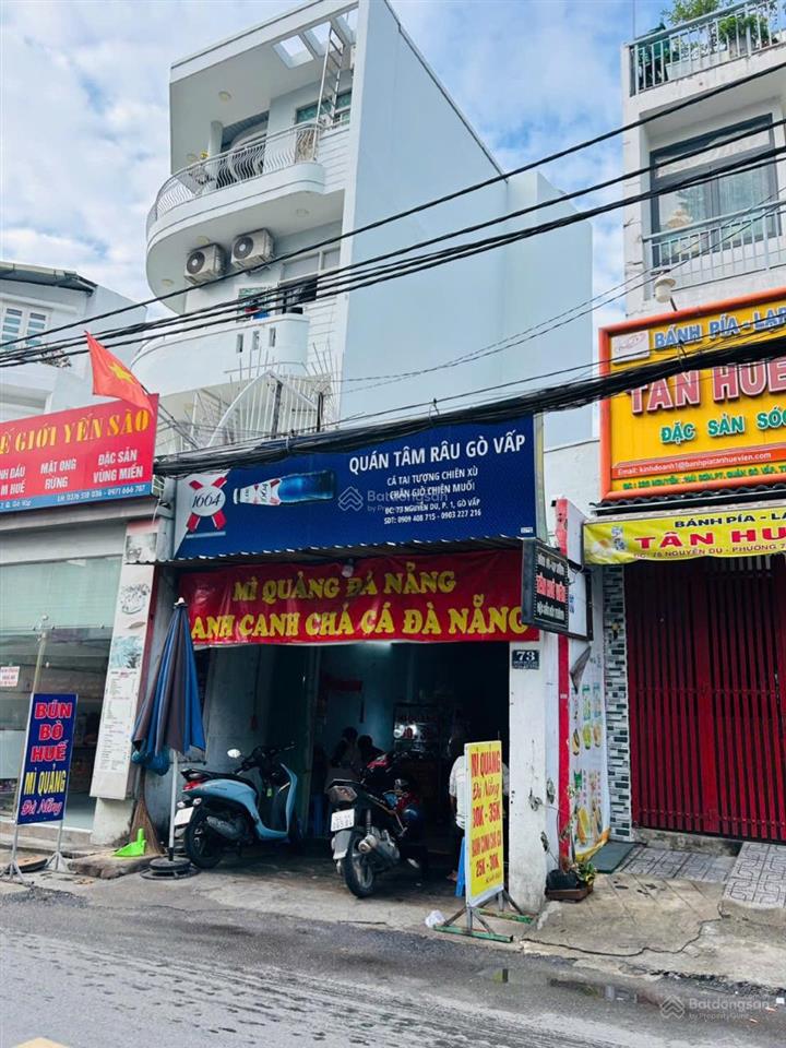 Bán nhà cấp 4 cũ mặt tiền đường nguyễn du, p7, gò vấp. gần chợ gò vấp