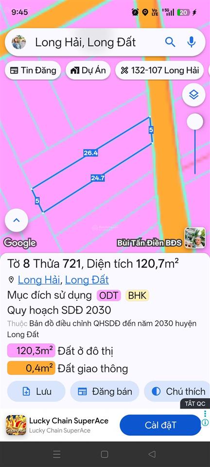 Đất long hải chỉ 1,99 tỷ ra bãi tắm vài phút thích hợp xây nhà an cư/nghỉ dưỡng đầu tư giữ tài sản