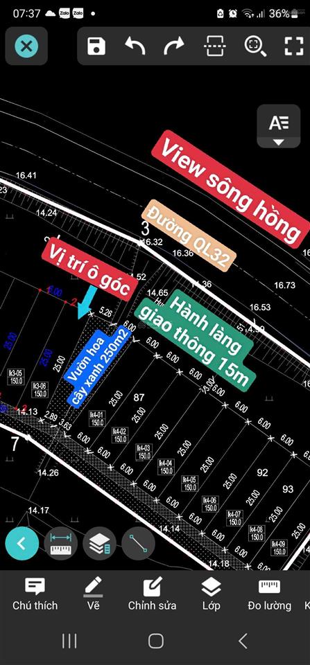 Chính chủ có lô đất view sông hồng triệu đô, cực đẹp với diện tích 150m2 (3 mặt đg) giá chỉ 2,95 tỷ