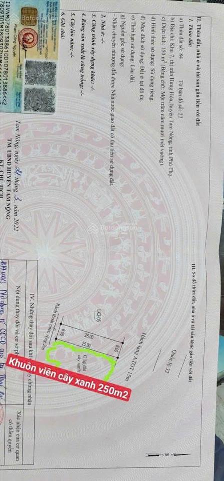 Chính chủ có lô đất view sông hồng triệu đô, cực đẹp với diện tích 150m2 (3 mặt đg) giá chỉ 2,95 tỷ