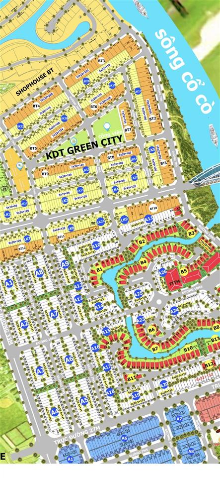 Sụp hầm nặng!!cắt giảm bán nhanh kđt sentosa 141m2.đường 17.5m.ngang 6m .cạnh sông cổ cò