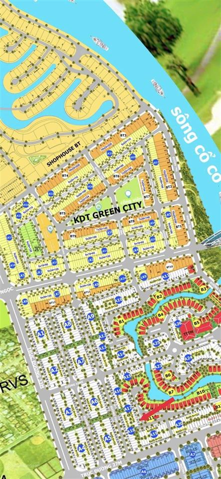 Ngang 6m.diện tích 108m2.kđt sentosa.đường 11.5m.thông sông.cách biển 500.giá 2.550(tốt nhất)