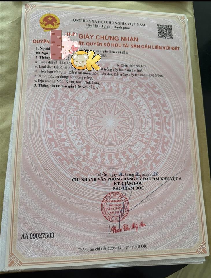 Đất nền giá tốt chỉ 199 triệu/nền full thổ cư