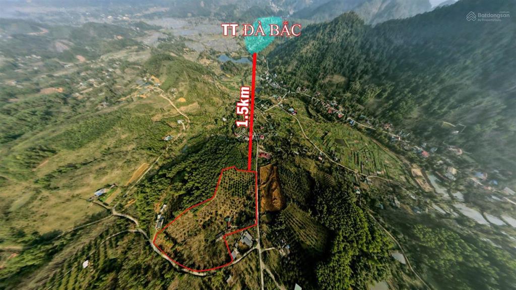 Chuyển nhượng hơn 1,3ha đất thị trấn đà bắc, gần cao tốc hoà bình, mộc châu