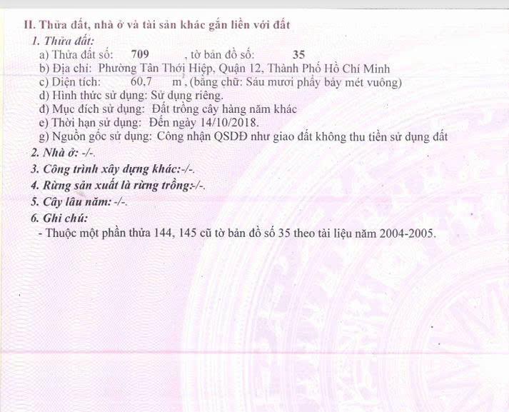 Bán nhà mặt tiền hẻm nhựa  đối diện bv quận 12