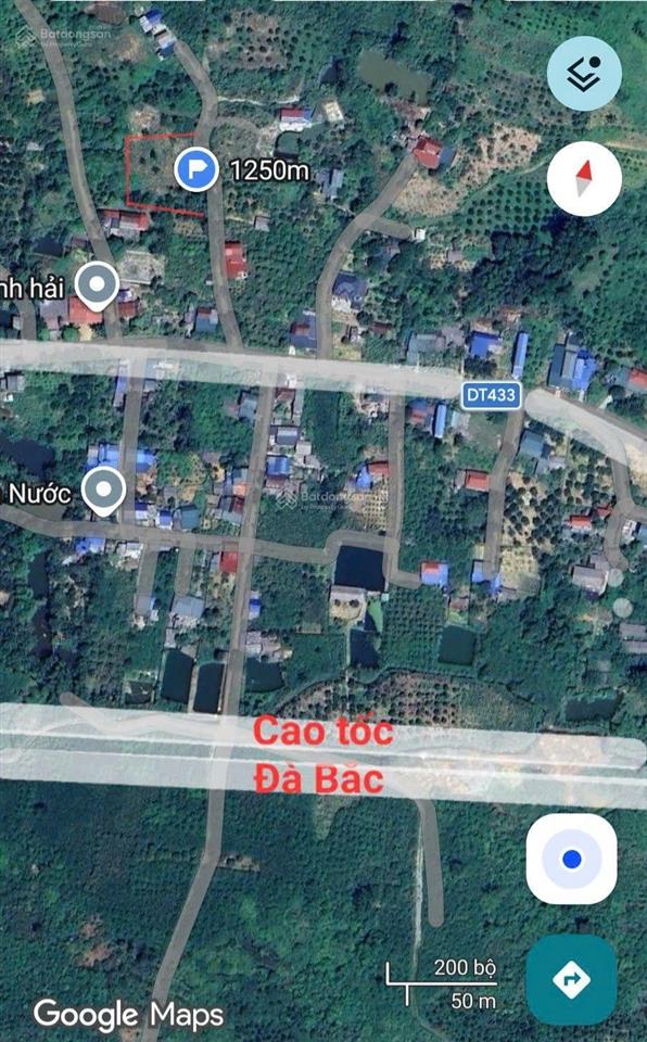 Bán rẻ 1250m đà bắc giá 1.38 tỷ. mặt tiền 38m