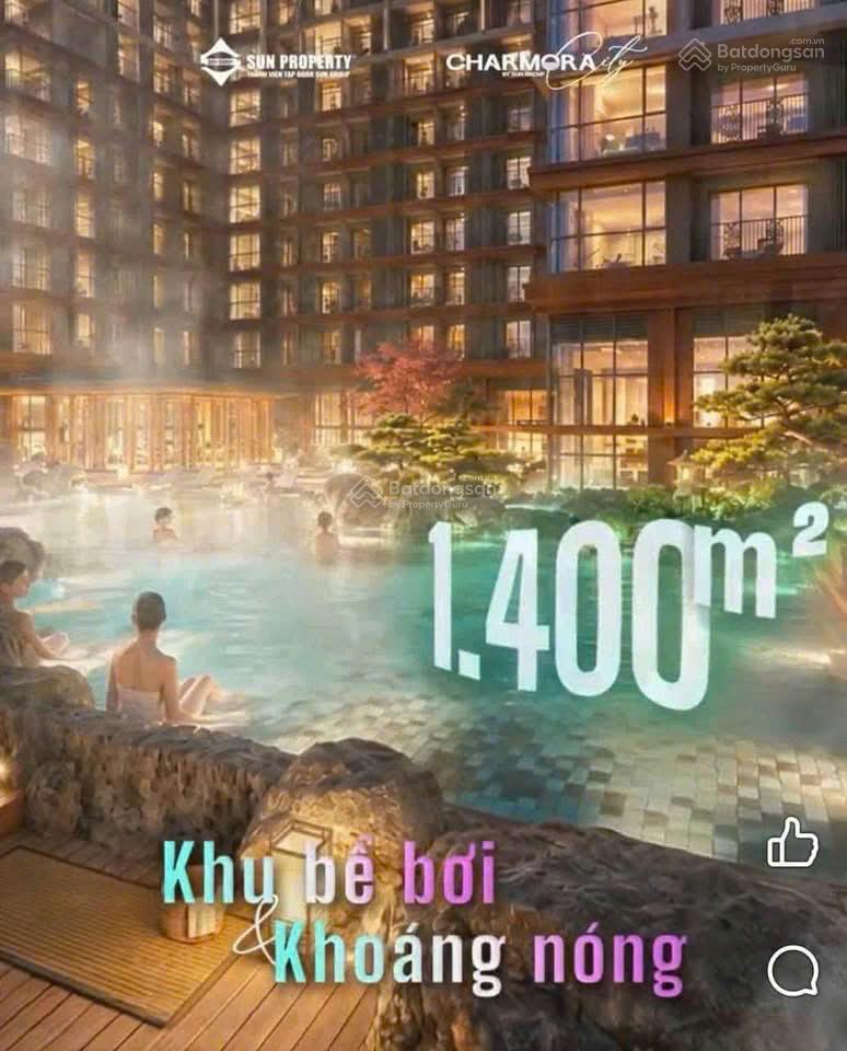 Bán căn studio view pháo hoa  view hồ khoáng nóng & vườn nhật