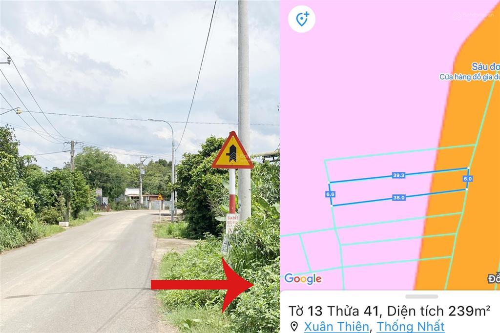 Đất sào thổ cư, full hồng, mặt tiền dài vườn trái cây ở tín nghĩa, xuân thiện ( phường bình lộc)