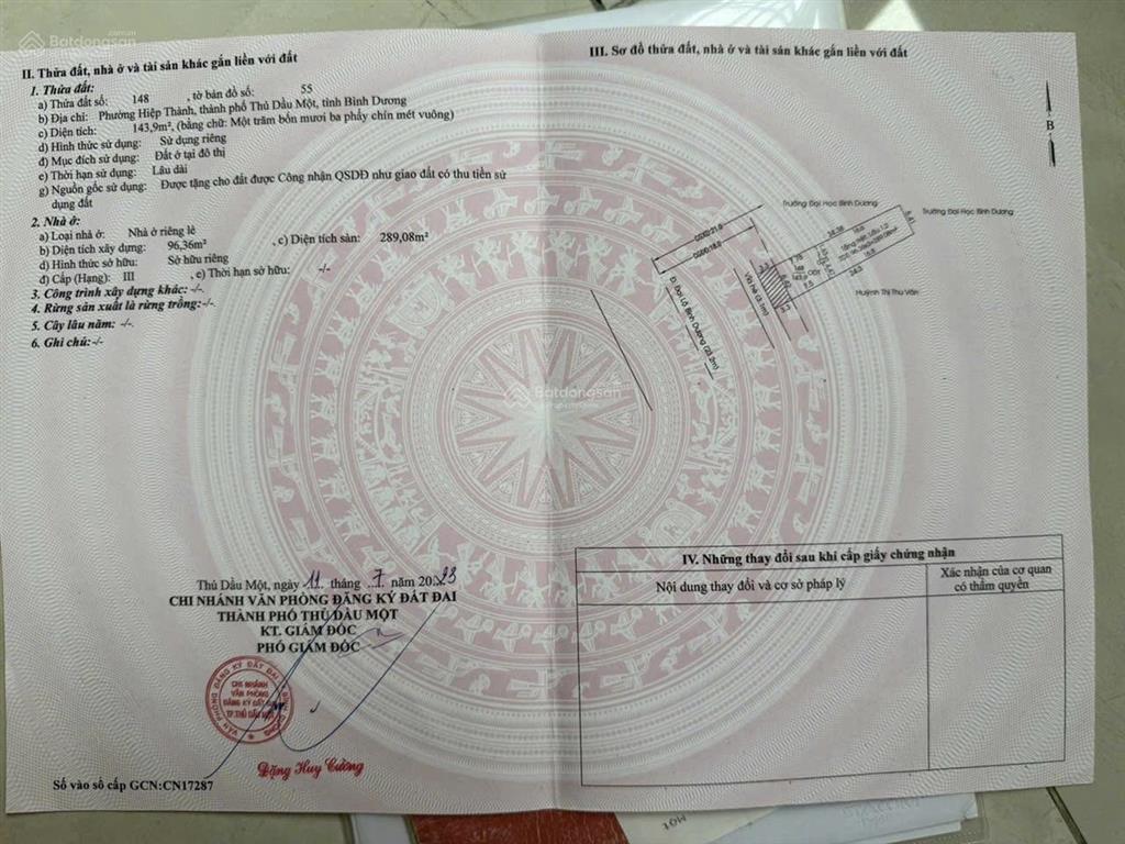 Cần bán nhà phố mặt tiền đường đại lộ bình dương phú hoà