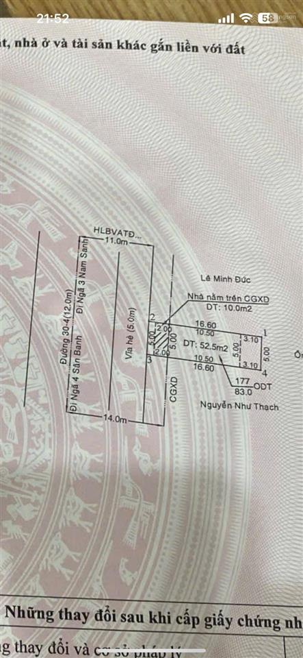 Cần bán nhà cấp 4 mặt tiền đường 30/4 phú hoà (đối diện dãy nhà phố becamex)