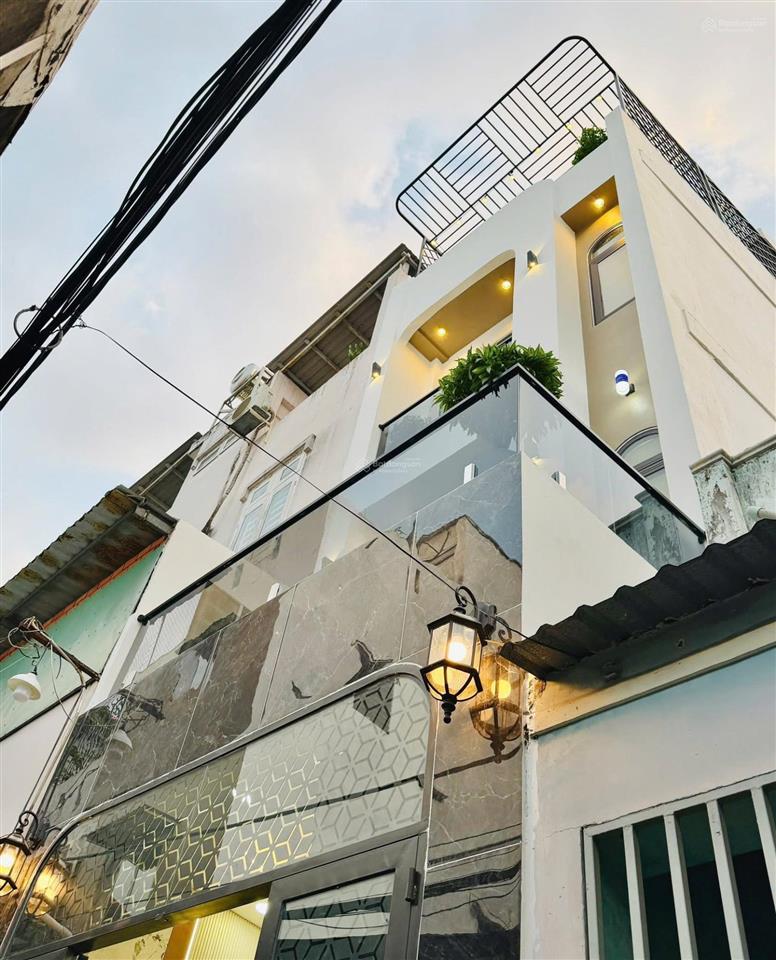 //nguyễn văn khối gv 3,45x12,5 3l 2st 4pn 3vs balcon hẻm thông ~3m full nt h.đb gần chợ htt