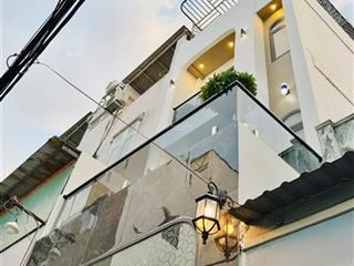 //nguyễn văn khối gv 3,45x12,5 3l 2st 4pn 3vs balcon hẻm thông ~3m full nt h.đb gần chợ htt