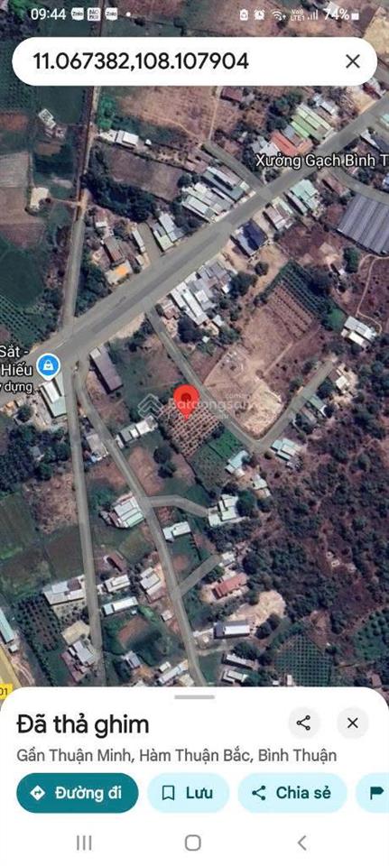 Bán đất, hàm thuận bắc, bình thuận, đường xh, 40m mt, quy hoạch đất ở, 1.5 sào giá 1,5 tỷ đồng