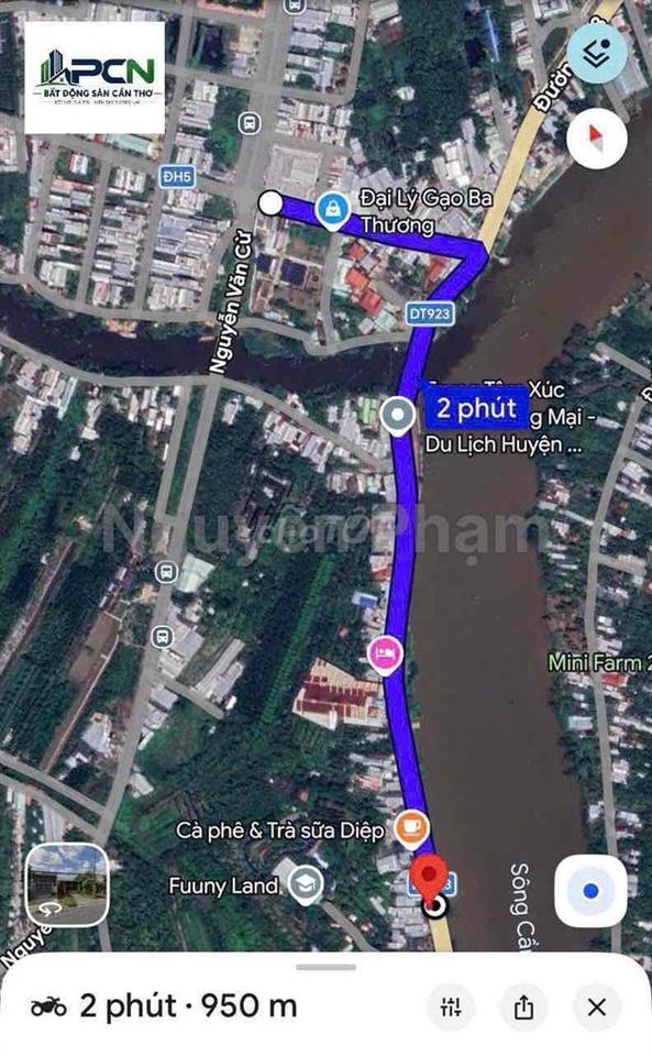 BÁN 1500M² MT LỘ VÒNG CUNG – AN BÌNH, CẦN THƠ – VIEW SÔNG CÁI RĂNG