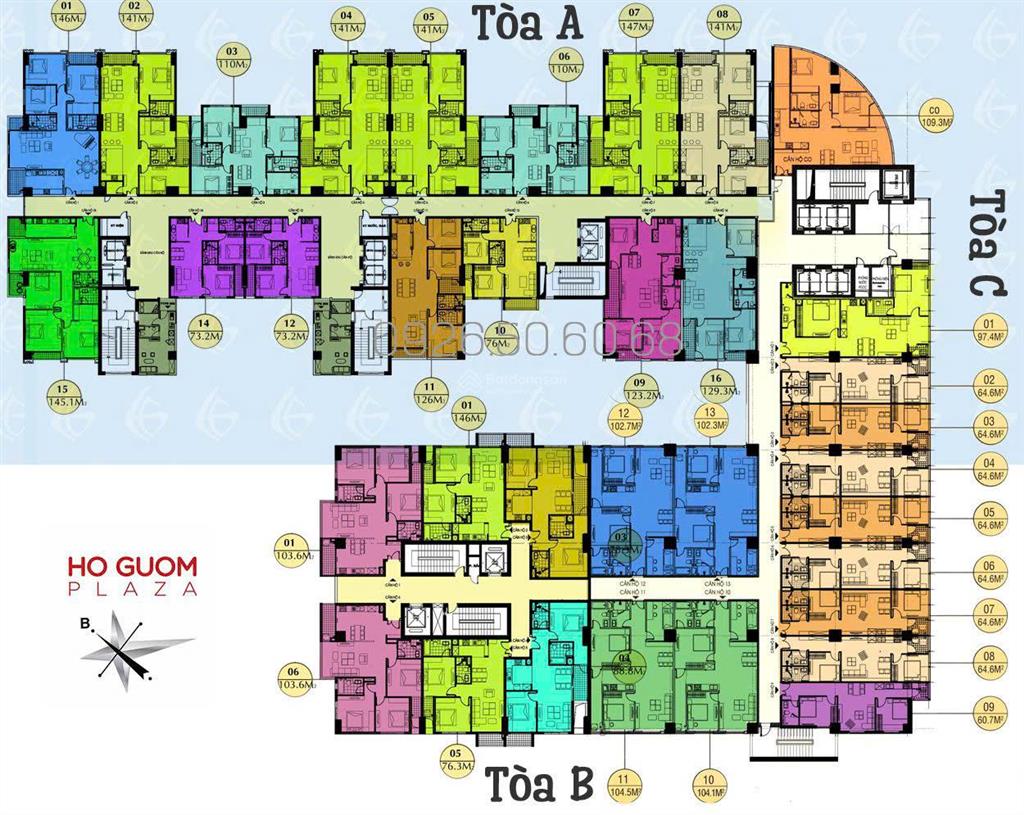 Bán quỹ căn hộ hồ gươm plaza 102 trần phú, 65m2  75m2  98m2  105m2  123m2... giá chỉ từ 4,25 tỷ