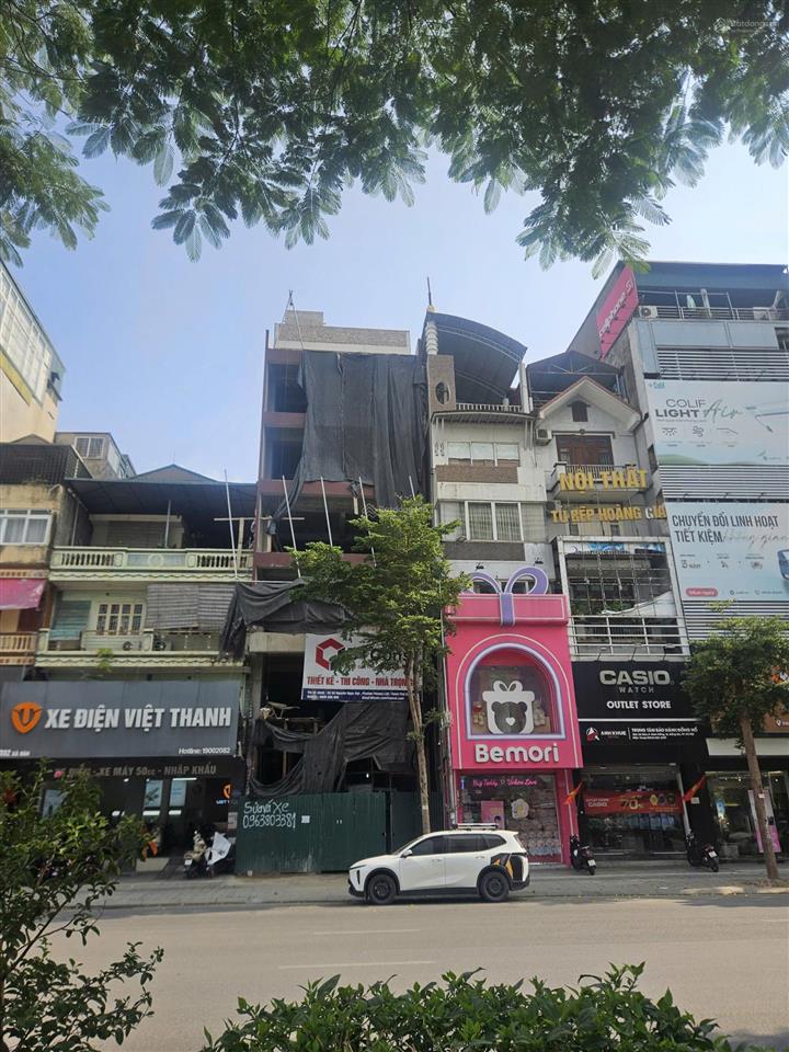 Tòa building văn phòng 2 mặt phố xã đàn và đê la thành nhỏ, 101m2 x 9 tầng mt 7m giá 98 tỷ
