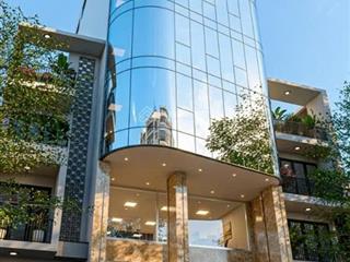Tòa building văn phòng 2 mặt phố xã đàn và đê la thành nhỏ, 101m2 x 9 tầng mt 7m giá 98 tỷ