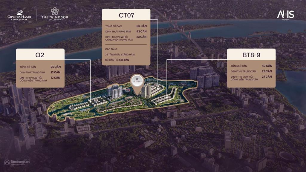Mở bán biệt thự đảo the windsor ciputra 305m2  phân khu vip lõi hồ
