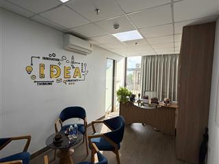 Văn phòng setup bàn ghế đường trần hưng đạo, diện tích 100m2, giá 18tr/tháng