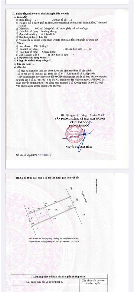 Nhà mt 4m, 2 sổ riêng cùng chủ, dt 60m2, 2 tầng. ngay khu ẩm thực phố cổ đêm tạ hiện
