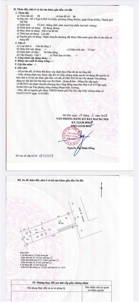 Nhà mt 4m, 2 sổ riêng cùng chủ, dt 60m2, 2 tầng. ngay khu ẩm thực phố cổ đêm tạ hiện