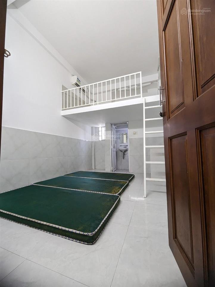 Căn phòng mini có gác mới xây tt bình thạnh có cửa sổ view đẹp + bếp + wc + bảo vệ 24/24