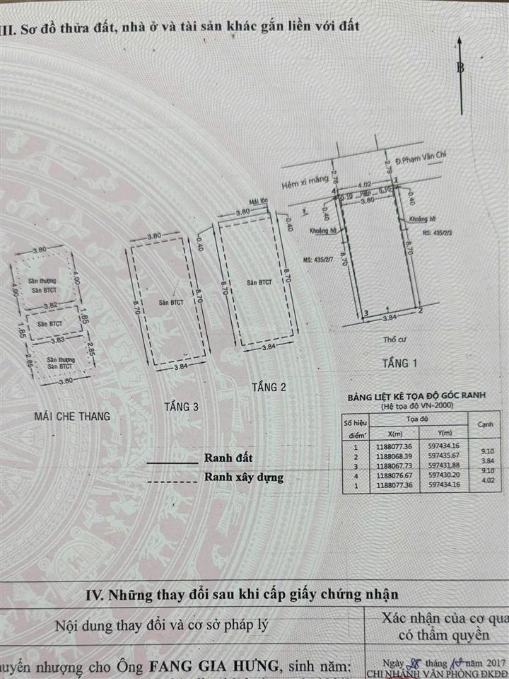 Nhà hẻm 439 phạm văn chí 4x10 1 trệt 2 lầu 1 t 4pn