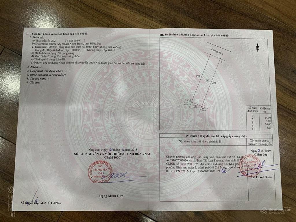 Bán gấp lô đất nền dự án xây dựng hà nội tp mới nhơn trạch, giá 1tỷ6, sổ hồng riêng