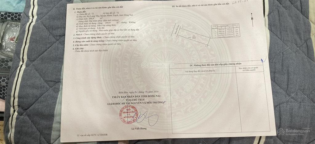 Bán gấp lô đất nền dự án xây dựng hà nội tp mới nhơn trạch, giá 1tỷ6, sổ hồng riêng