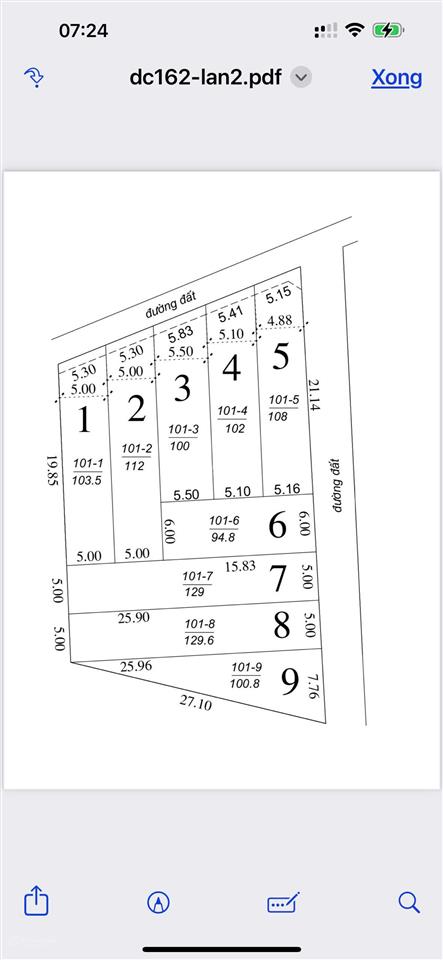 Cần tiền bán gấp lô đất 100m2 xã vĩnh thanh, nhơn trạch