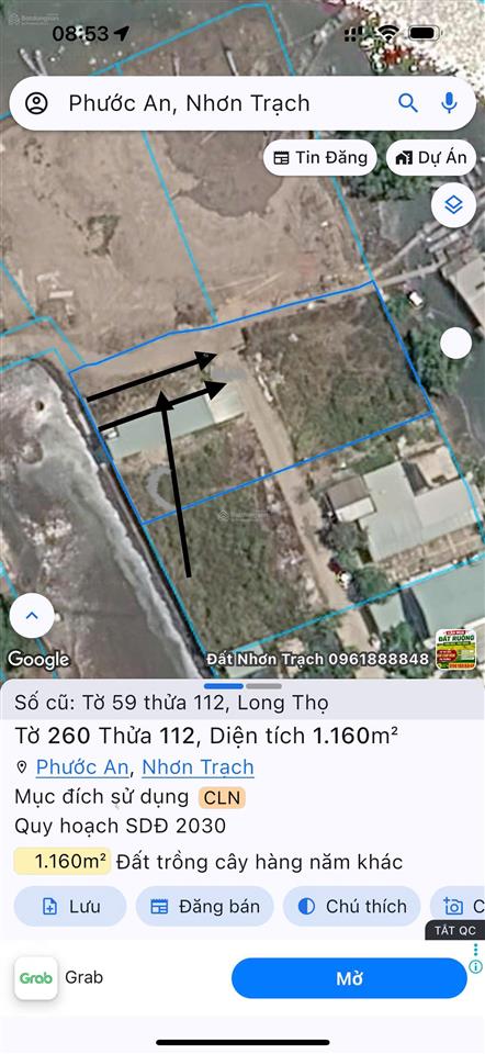 Bán lô góc 2 mặt tiền 105m2 xây nhà ở ngay tại xã long thọ