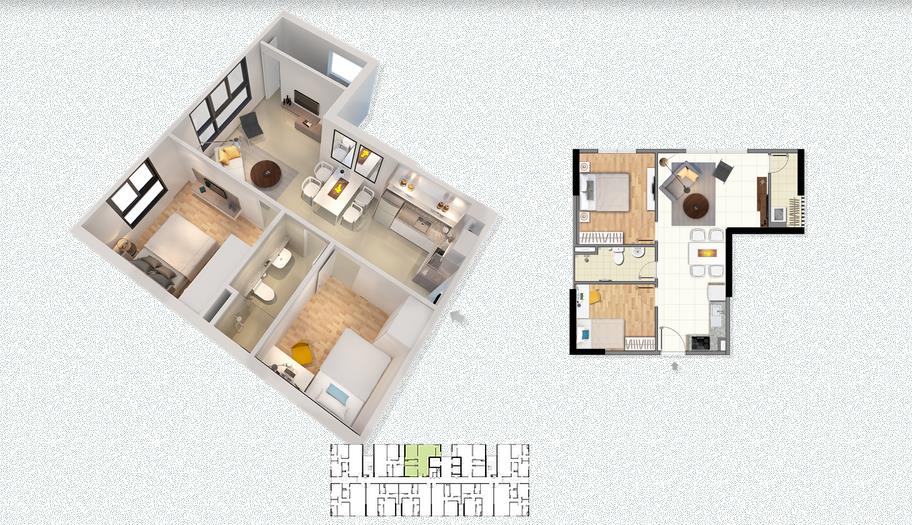 Cho thuê căn hộ citi home block a | tầng 18 | 2pn | giá chỉ 6 triệu/tháng