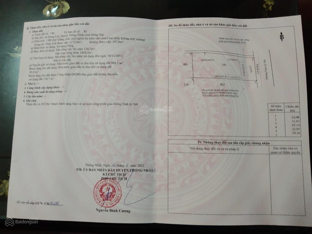 Bán đất thổ cư 100% mặt tiền đt 769, phường dầu giây, đồng nai, 0903 939 ***
