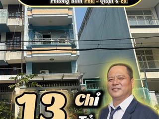 💎 NHÀ 5 TẦNG – MẶT TIỀN ĐƯỜNG SỐ 24 – BÌNH PHÚ QUẬN 6 - CHỈ 13 TỶ - TÌM NHÀ PHỐ