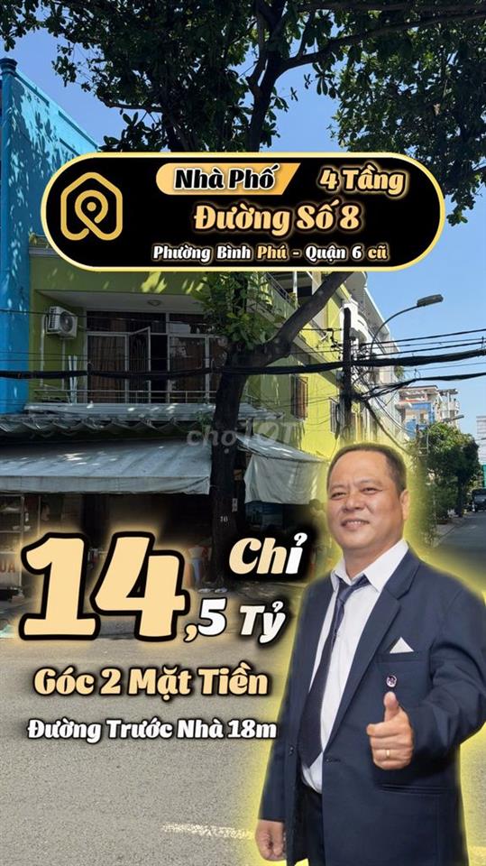 💎 NHÀ 4 TẦNG – GÓC 2 MẶT TIỀN BÌNH PHÚ QUẬN 6