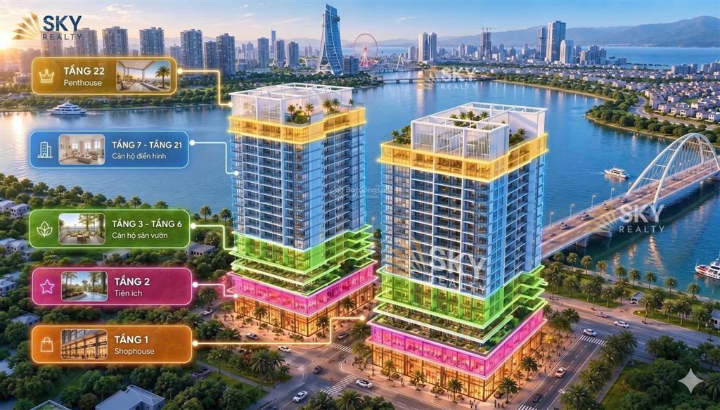 Căn 2pn view sông giá chỉ 2,8 tỷ  giỏ hàng cđt sun group