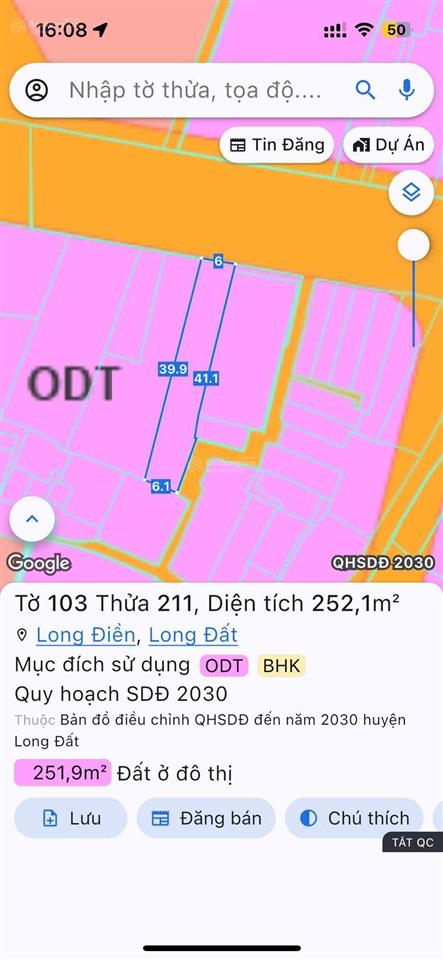 Nắm chủ chủ ngộp cần tiền xả gấp lô góc 2mt võ thị sáu  long điền cơ hội sở hữu vị trí kinh