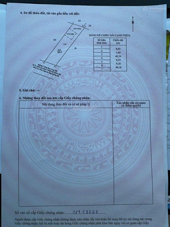 Chủ ngộp hạ giá siêu rẻ ạ, trục chính khu trung tâm xã phước hải đi biển phước hải chỉ 3km