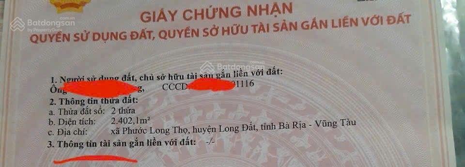 Chủ ngộp hạ giá sâu lô đất mặt tiền 32m đường nhựa đất đỏ vị trí xã đất đỏ tp. hcm