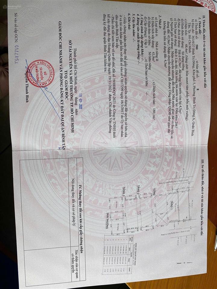 Bán nhà đẹp 4 tấm 2 mặt tiền trước sau tại hẻm 363 bình trị đông, 6,9 tỷ, 48m2, giá ưu đãi hot!