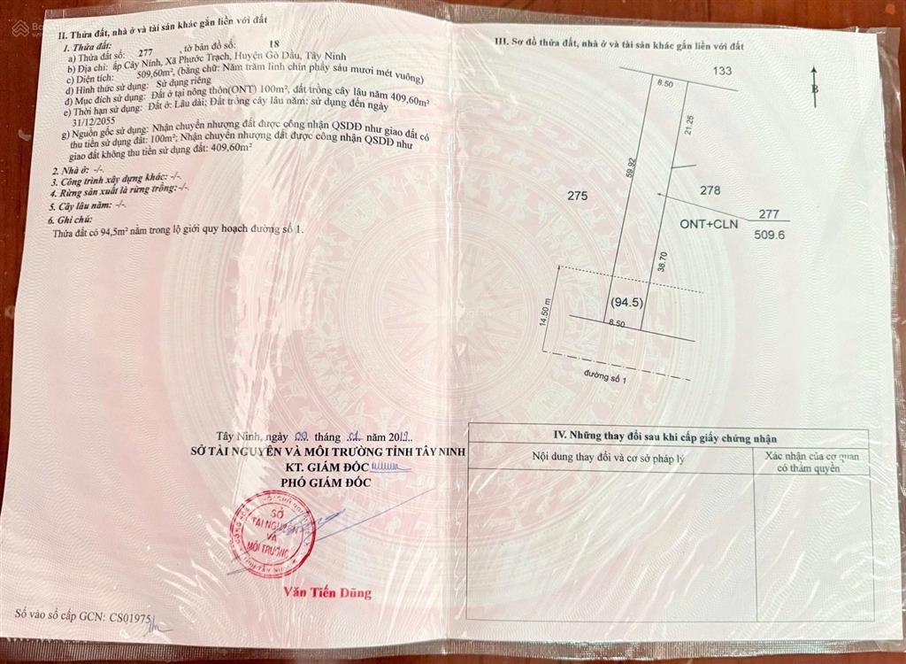 Bán đất thổ cư đường nhựa khu dân cư