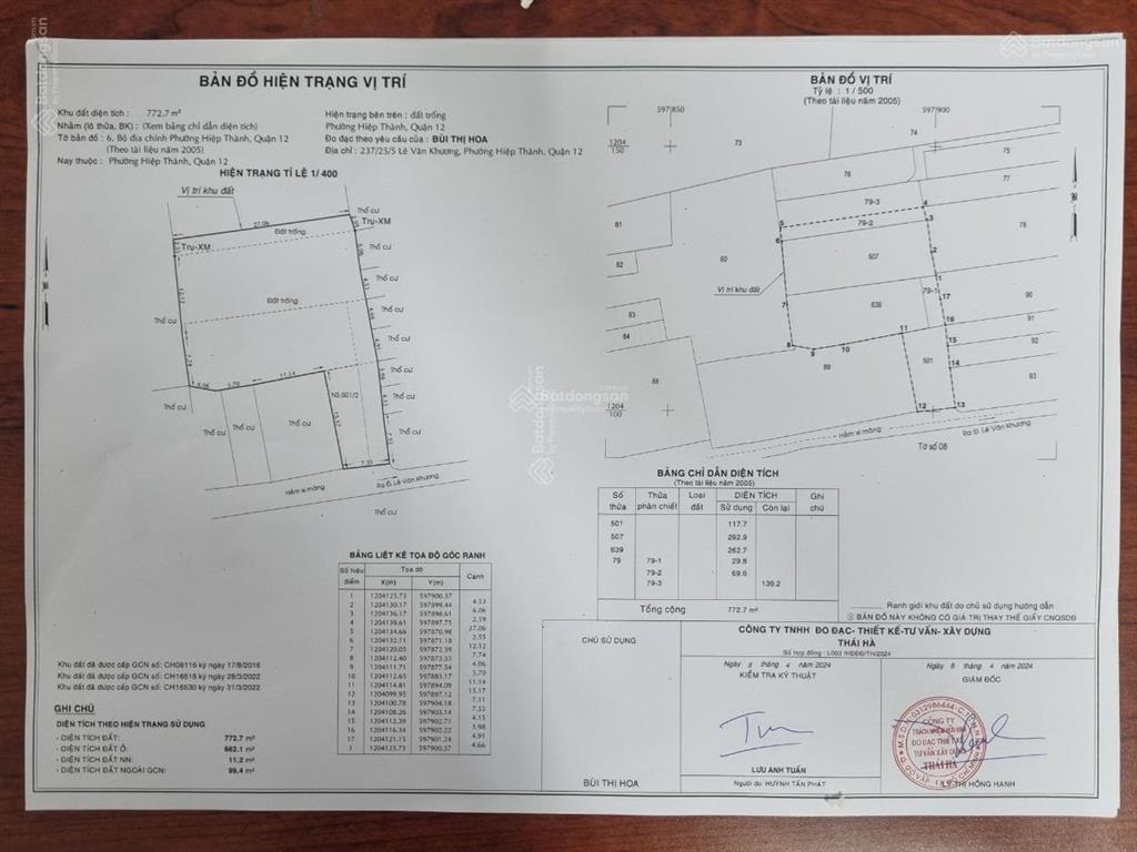 Đất 1/ lê văn khương  tổng diện tích 800m2 thổ cư gần 700m2. hỗ trợ vay bank.