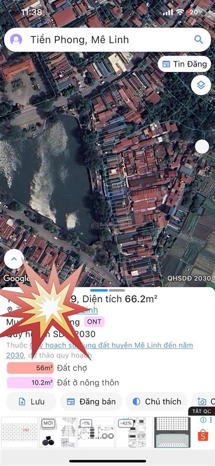 Cần bán gấp nhà mặt hồ điều hoà  chợ trung tâm kinh sần uất