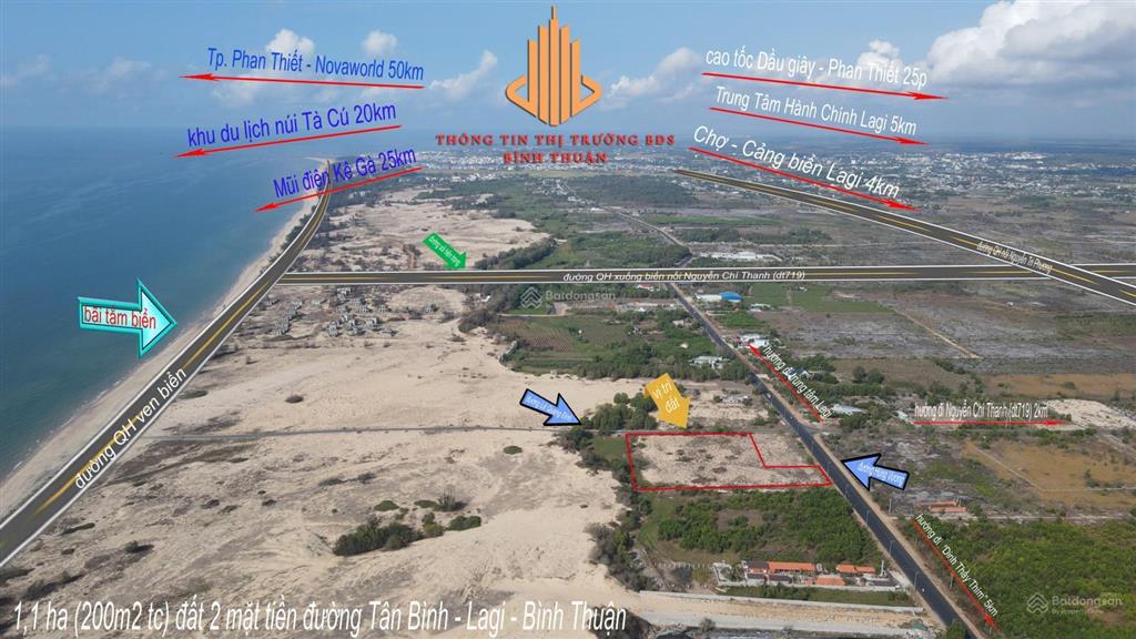 1,1 ha mặt tiền lê quang định  lagi  lâm đồng cần bán gấp đi nước ngoài