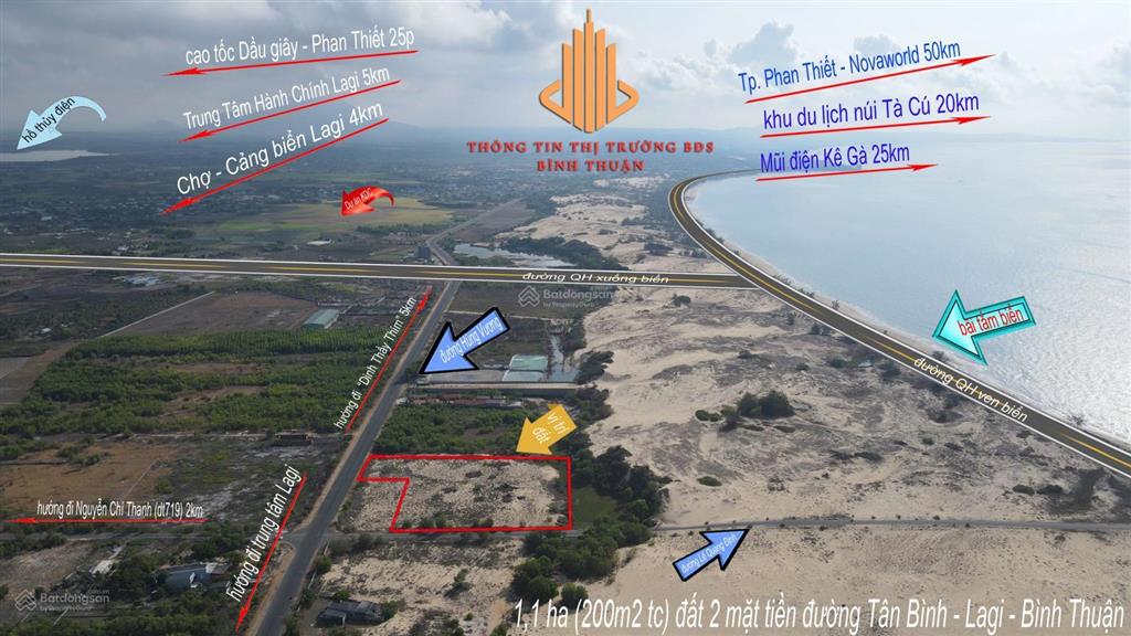 1,1 ha mặt tiền lê quang định  lagi  lâm đồng cần bán gấp đi nước ngoài